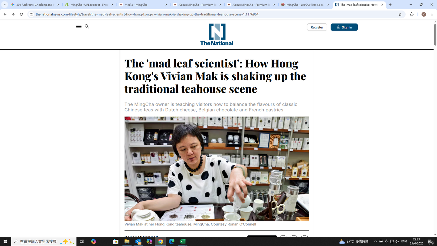 Vivian Mak at her Hong Kong teahouse, MingCha. Courtesy Ronan O'Connell / The National
